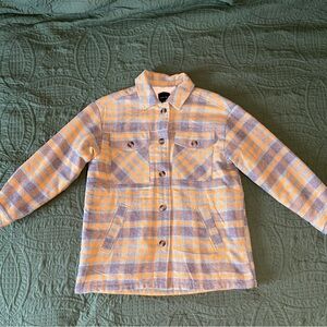 Love Tree plaid and Sherpa shacket